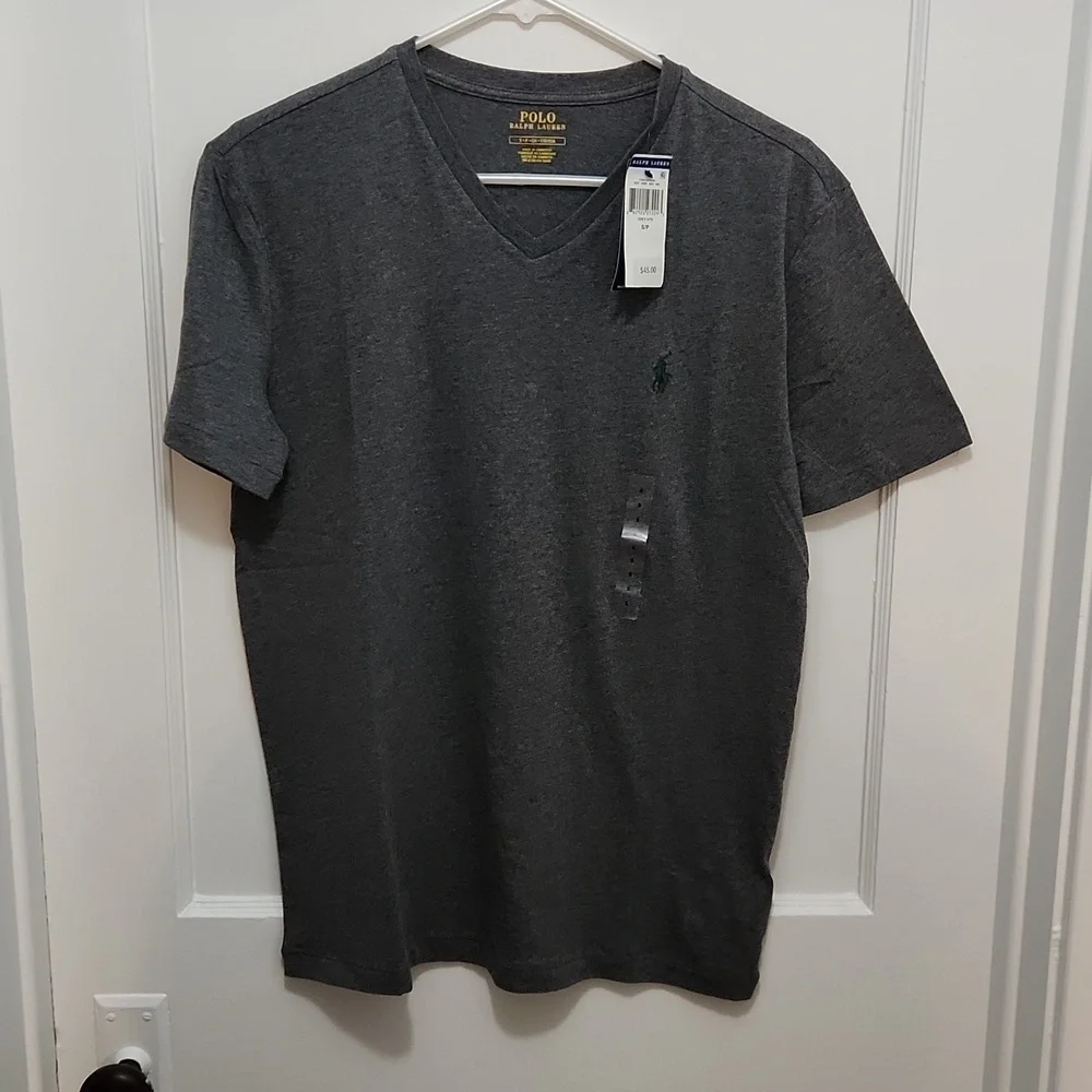 NWT Polo Ralph Lauren Men's Charcoal Grey Crewneck Short Sleeve Tee Size Small